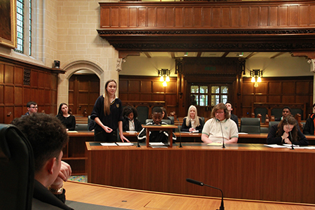 Students taking part in one of our Debate Days