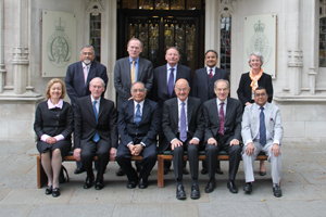 Delegation of Senior British and Indian Judges in front of The Supreme Court